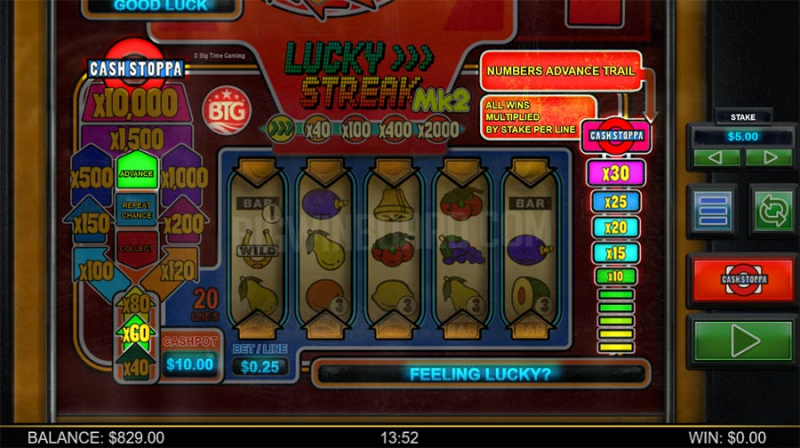 Big Time Gaming запустит классический слот Lucky Streak Mk2