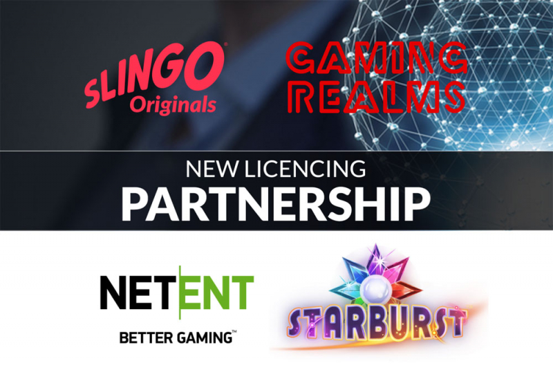 Slingo версия известного Starburst. Договор Gaming Realms с NetEnt