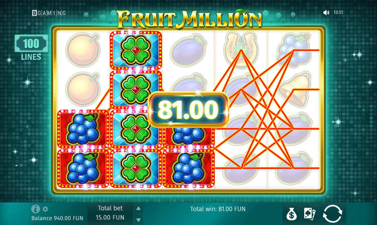  Fruit Million (Фруктовый миллион) — игровой автомат, играть в слот бесплатно, без регистрации