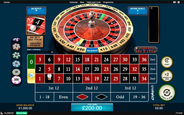 Diamond Bet Roulette от Playtech — игровой автомат, играть в слот бесплатно, без регистрации