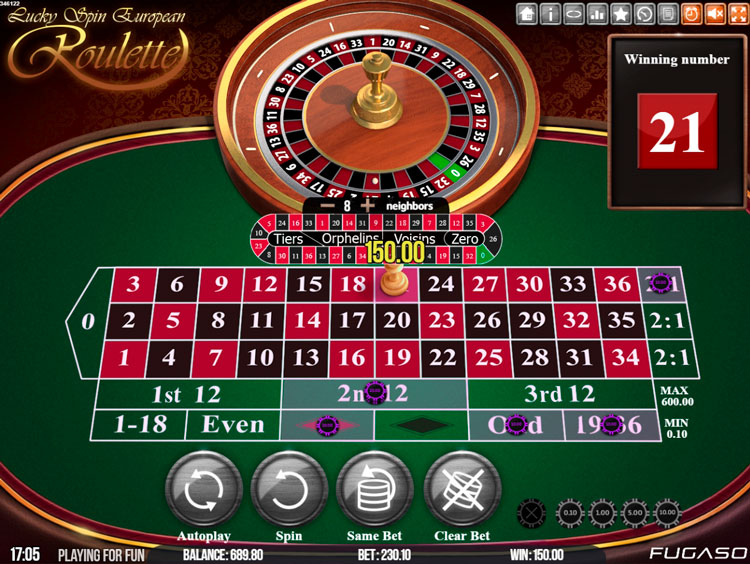 Lucky Spin Euro Roulette от Fugaso — игровой автомат, играть в слот бесплатно, без регистрации
