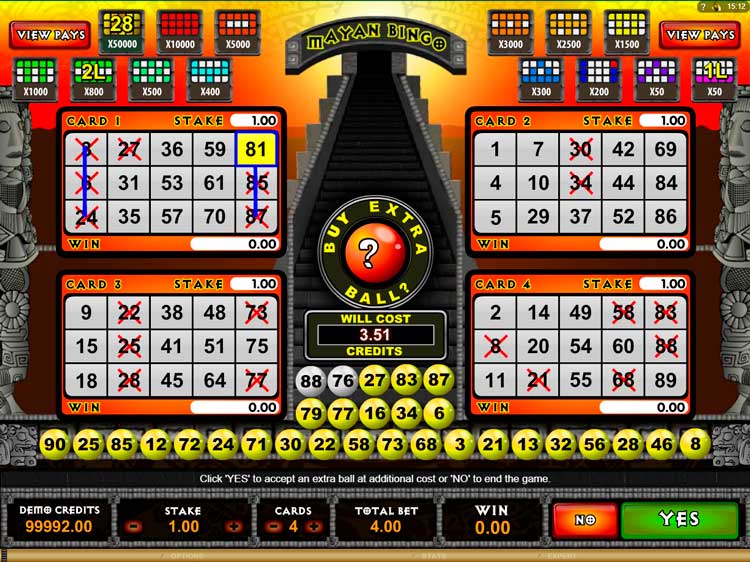 Mayan Bingo — онлайн-бинго от Microgaming, играть бесплатно и без регистрации