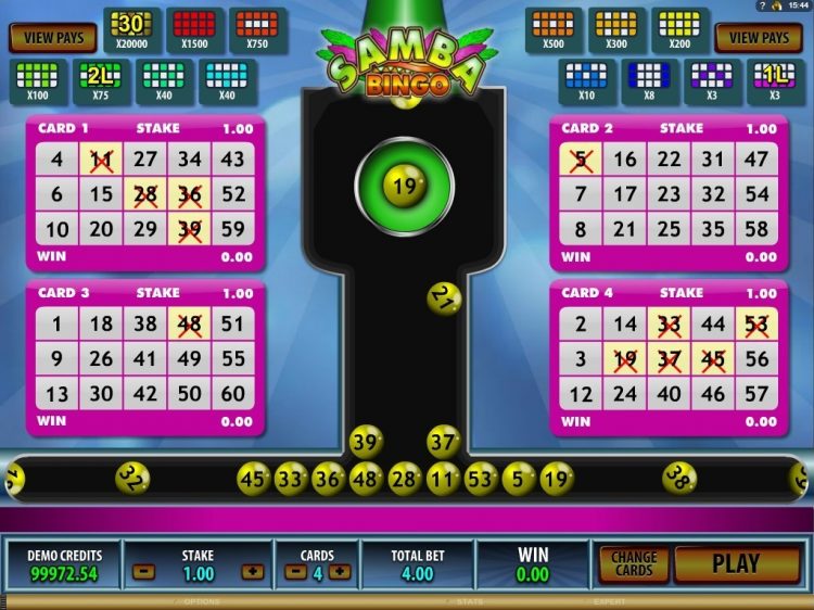 Samba Bingo — онлайн-бинго от Microgaming, играть бесплатно и без регистрации
