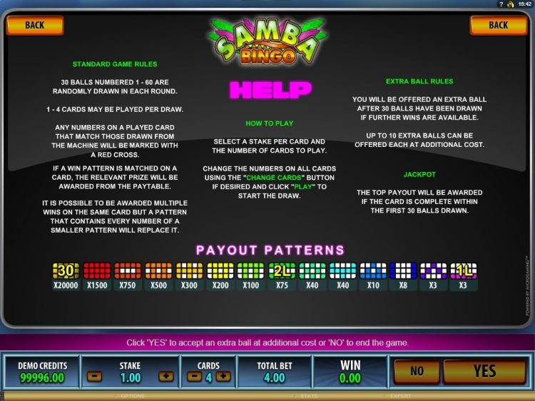 Samba Bingo — онлайн-бинго от Microgaming, играть бесплатно и без регистрации