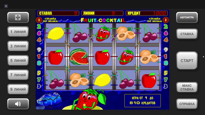 Игровой автомат Fruit Cocktail (Igrosoft) — как выиграть в бонусной и основной играх