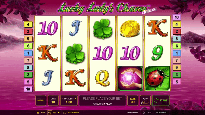Игровой автомат Lucky Lady's Charm Deluxe от Novomatic — аналитика основной и бонусной игр