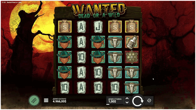 Игровой автомат Wanted Dead or A Wild провайдера Hacksaw Gaming — аналитика за 1000 спинов, тест покупки бонуса